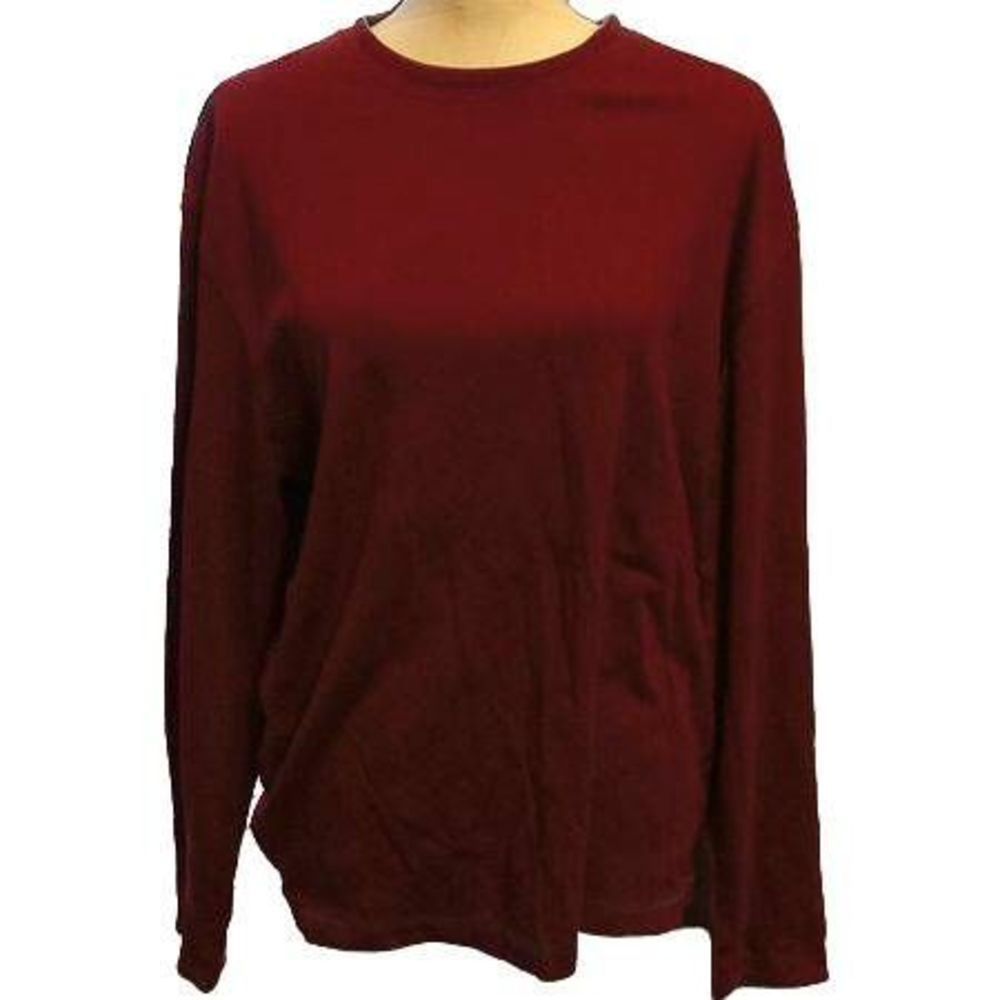 Van Heusen Long Sleeved‎ Shirt Burgundy Men's Size Medium